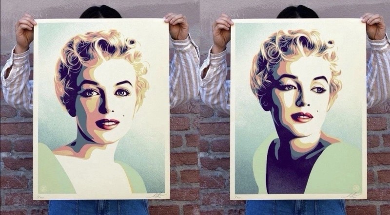 OBEY GIANT Shepard Fairey MARILYN MONROE SUNSET SUNRISE Print Signed #’d SET