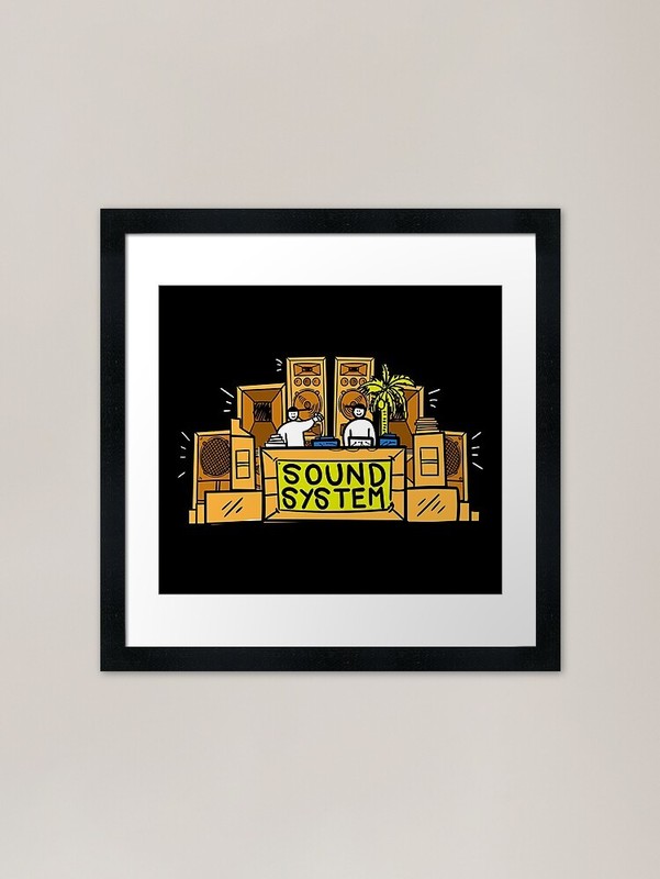 Sound System Reggae Jamaican Music Framed Wall Art Poster Canvas Print Picture