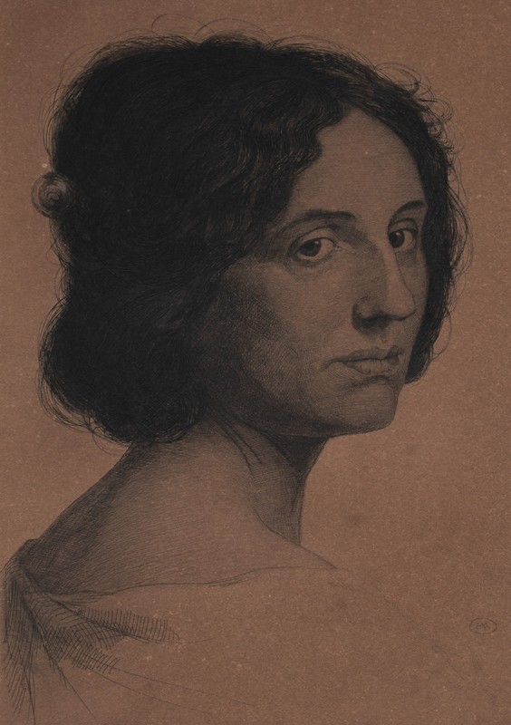 Albert Hau? Woman Portrait Original Etching 1899