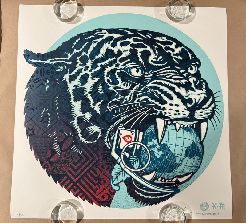 OBEY CLIMATE CLASH White SHEPARD FAIREY Print Signed LE 275