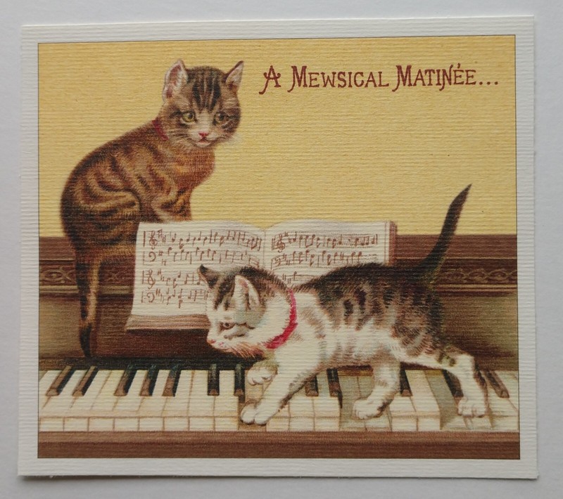 Cat Prints Victorian Reproductions 12 pc Set Asst Sizes 4.50" to 5.25" gallery