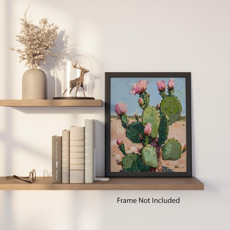 Botanical Desert Cactus Bloom Cactus Flower 8x10 Floral Print Wall Art Poster gallery