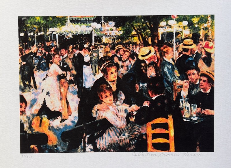 Pierre Auguste Renoir LUNCHEON BOATING PARTY Estate Signed Giclee Art 16" x 12" gallery