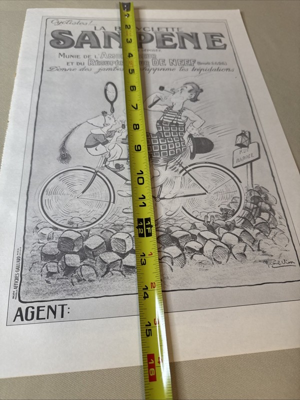 Original 1973 SANPENE Bicycle Poster Print Page 91 French Vintage Cycling Art gallery