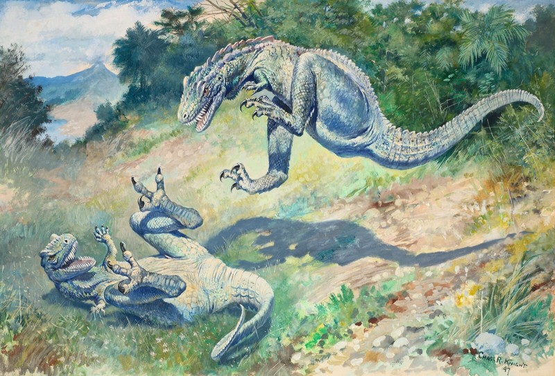 Charles R. Knight : Leaping Laelops : 1897 : Archival Quality Art Print