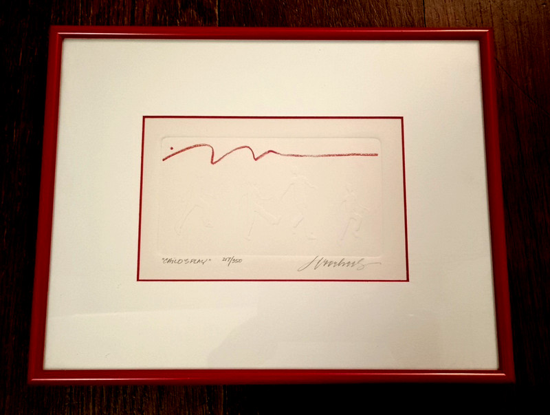 Vtg Robert Rauschenberg Merce Cunningham Child’s Play Embossed signed numbered