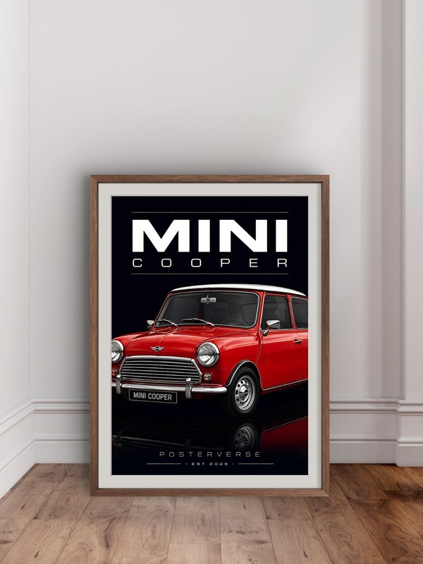 MINI Cooper | Poster Wall Art Print | Automotive Gift | By POSTERVERSE gallery