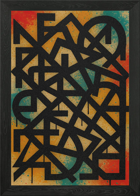 Abstract Geometric Art Framed Wall Art Poster Canvas Print Picture
