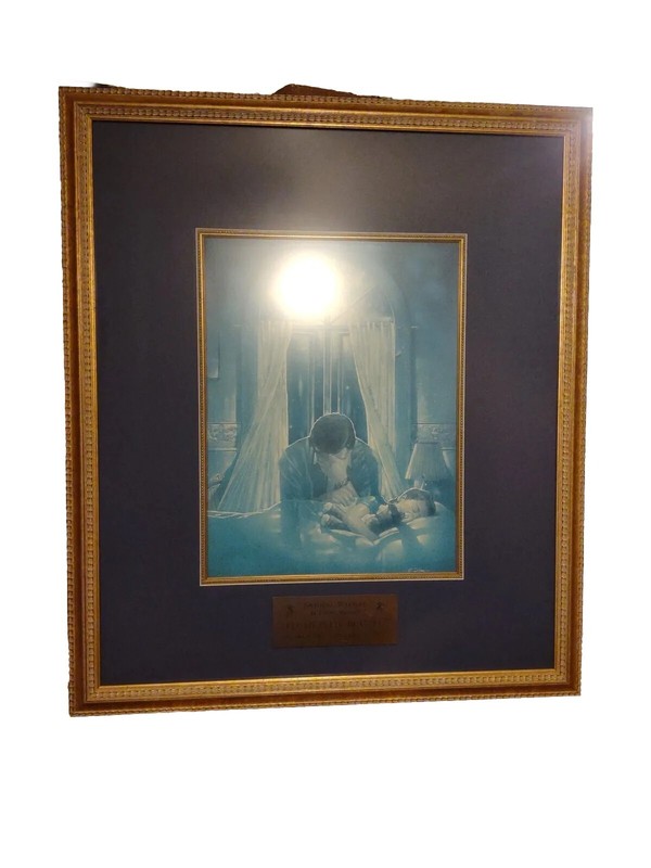 SPIRITUAL WARFARE by Ron DiCianni CANVAS Framed w/linen liner Spiritual Prayer