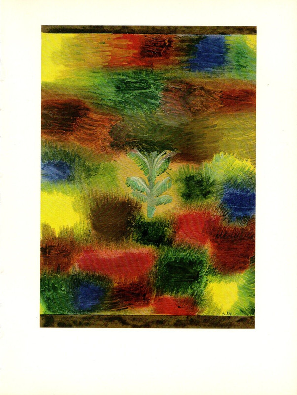 1967 Vintage PAUL KLEE «LITTLE TREE AMID SHRUBBERY» WOW! COLOR offset Lithograph