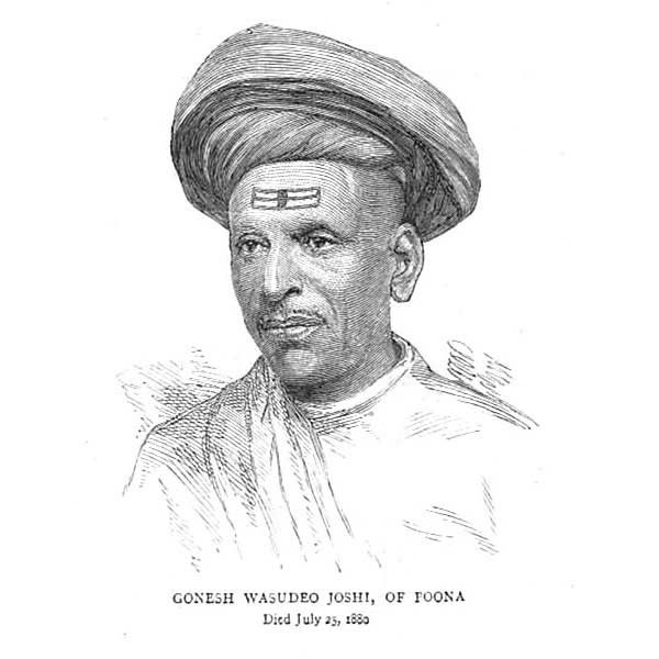 INDIA Ganesh Vasudeo Joshi of Poona – Antique Print 1881