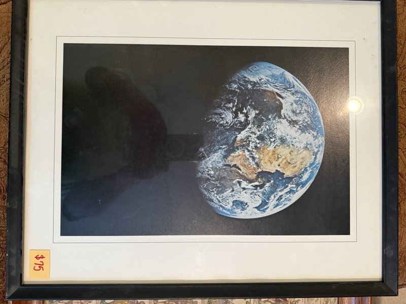 Earth from Space Framed Art Print, Portrait, Nature & Outer Space Theme