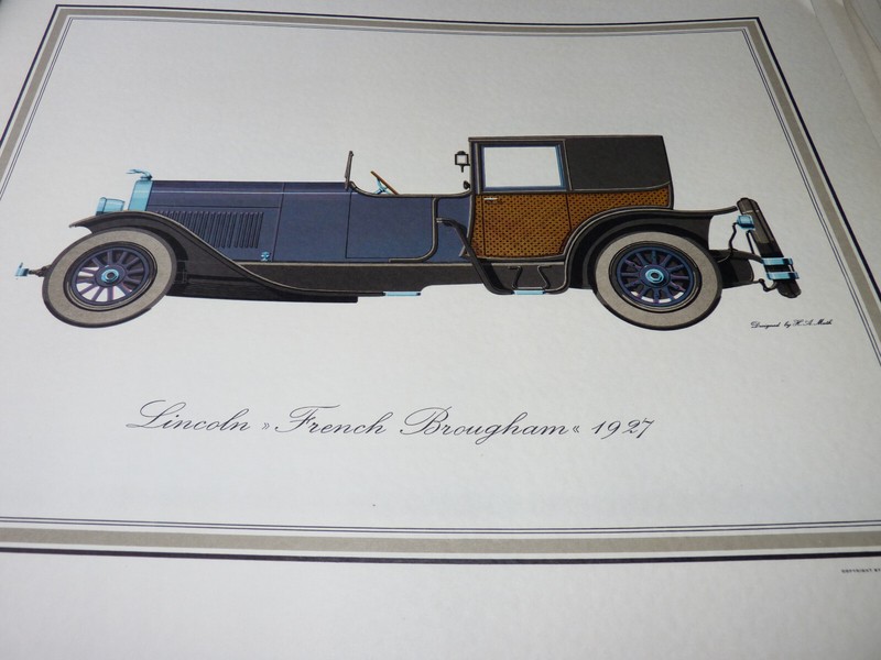 Lincoln French Brougham 1927 Hans A Muth rare vintage lithographie schuler 1969 gallery