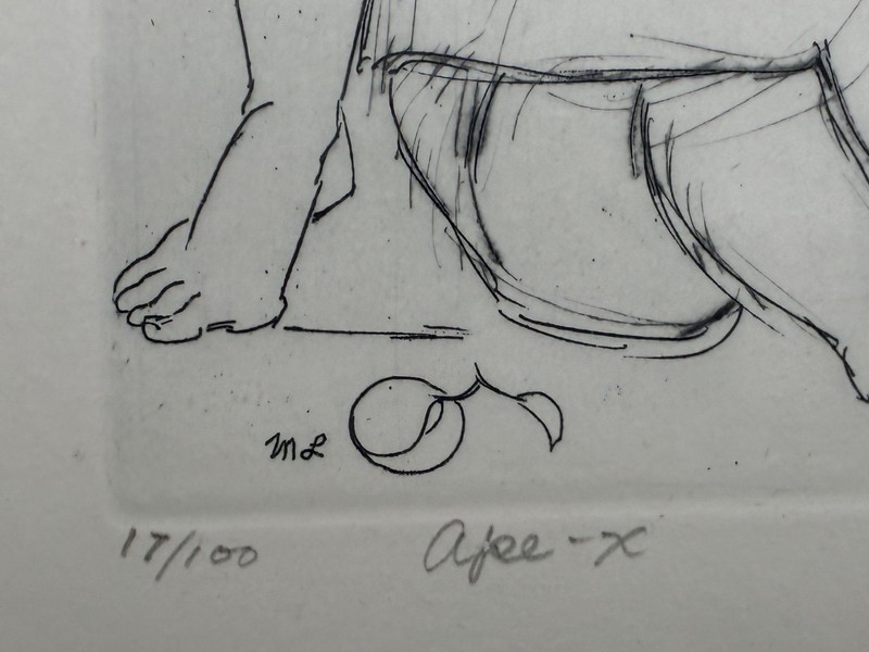 Signed Erotic Artist Morton Levin Original Etching 17/100 - Ape-X gallery