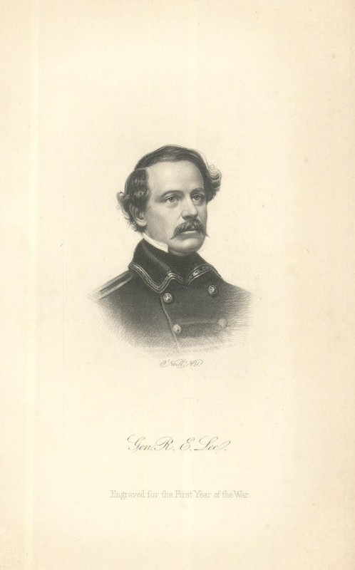 Confederate General Robert E. Lee—American Civil War—antique engraved print 1863