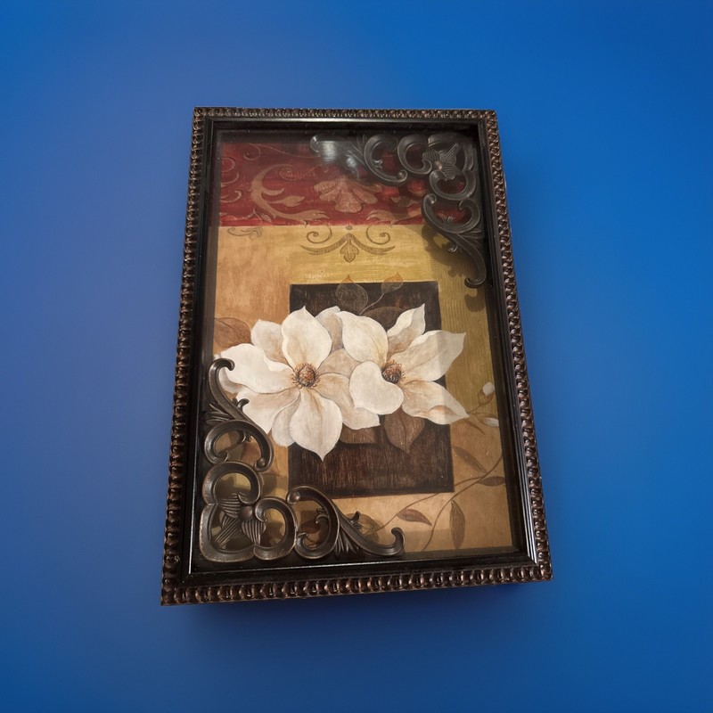 Beautiful Floral Framed Wall Art 8.5in. X 13in.