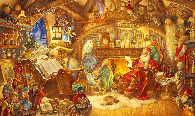 Scott Gustafson St.Nicholas In His Study Signed And Numbered With Certificate