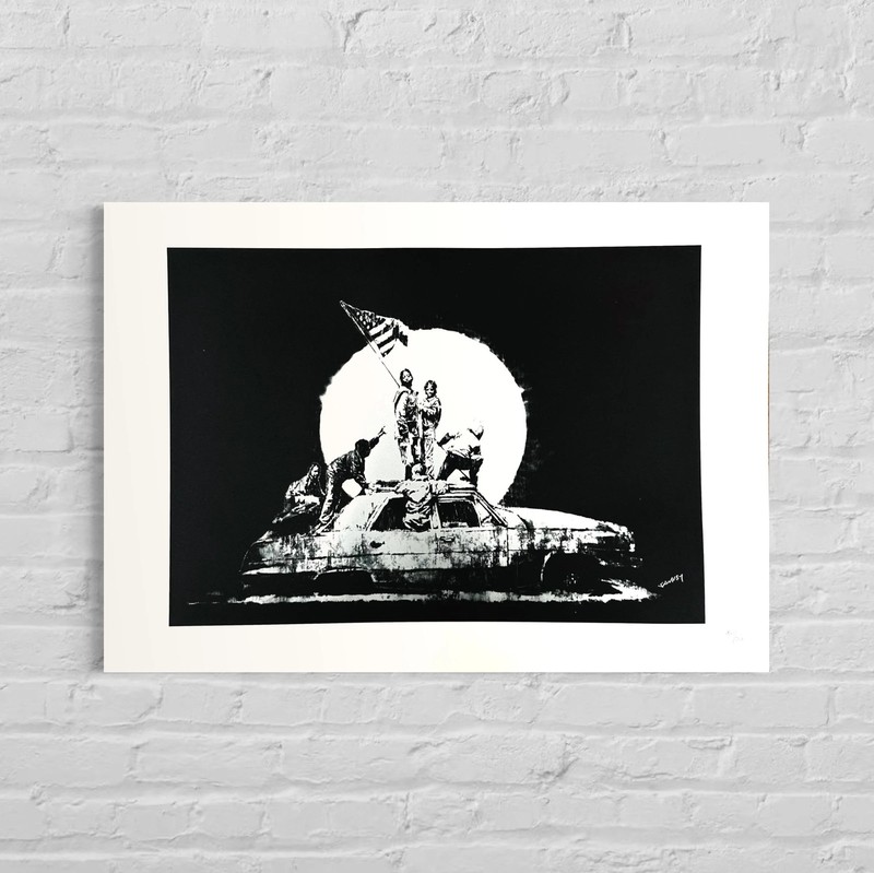 Banksy Flag Lithograph on Arches 300gsm 16.5x23in (42×59 cm)