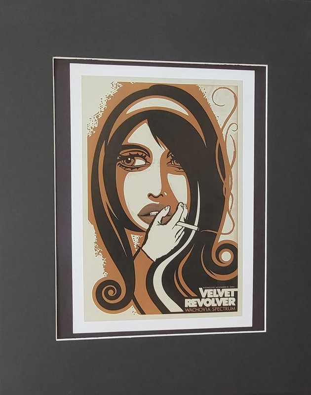 Todd Slater "Velvet Revolver" Poster Print Matted offset Lithograph Rep. 2015