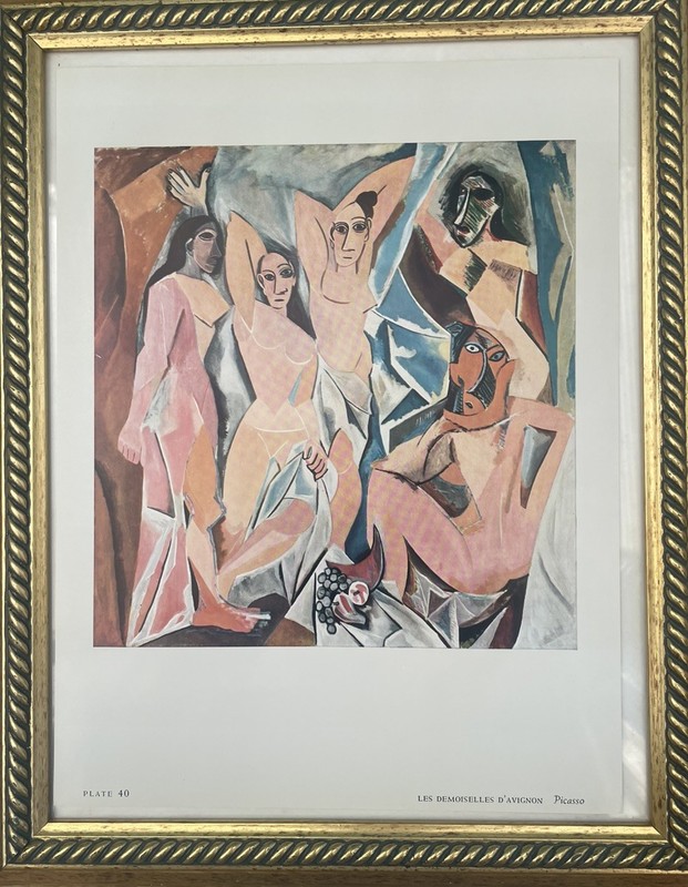 Picasso Original Vintage Poster 1958 Figures French Woman Cubism Painting Art G1