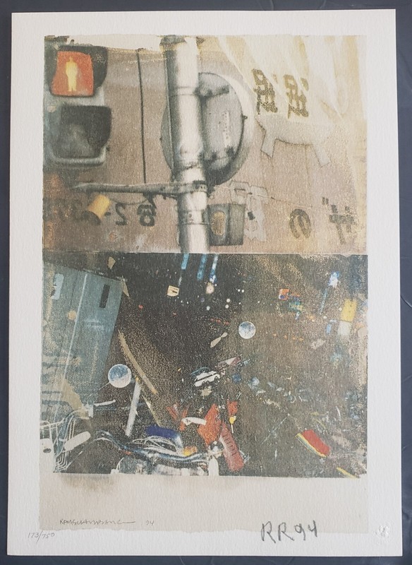 ROBERT RAUSCHENBERG USA UN UNITED NATIONS SIGNED LITHOGRAPH ART PRINT WFUNA COA