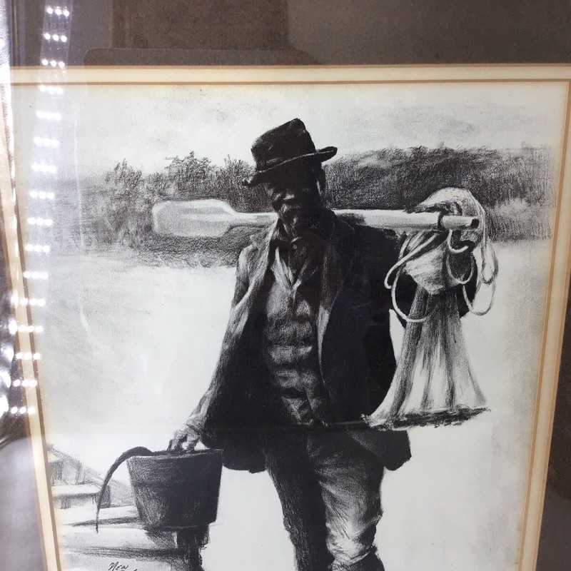 James Russell New Orleans Pencil Print 1978 Matted Signed Embossed JR Imagery gallery
