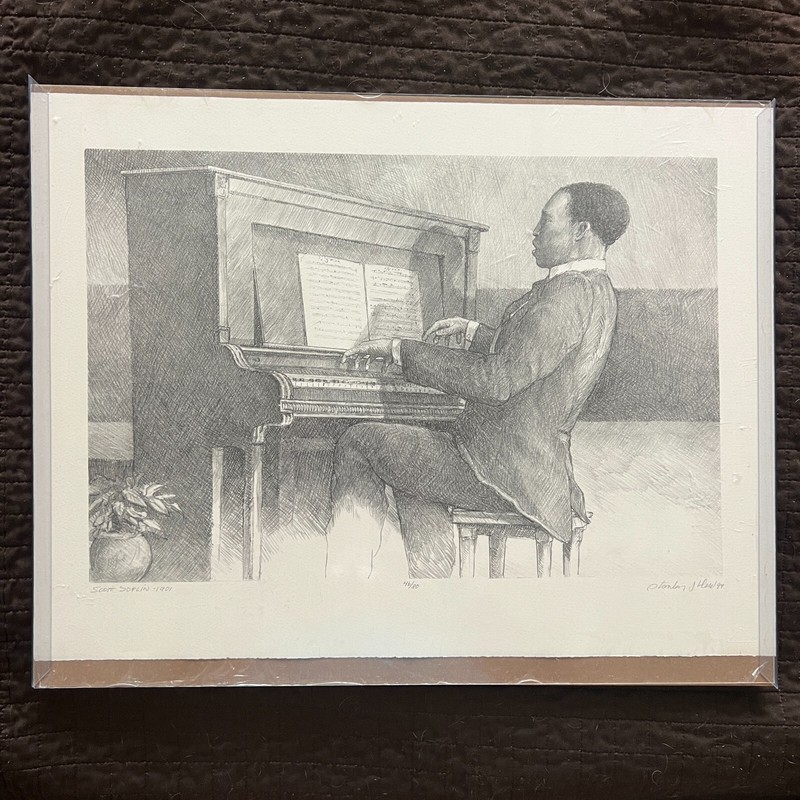 Scott Joplin "Easy Winners" Signed Print Wall Art 46/80 by Stanley Hew (?) 1994