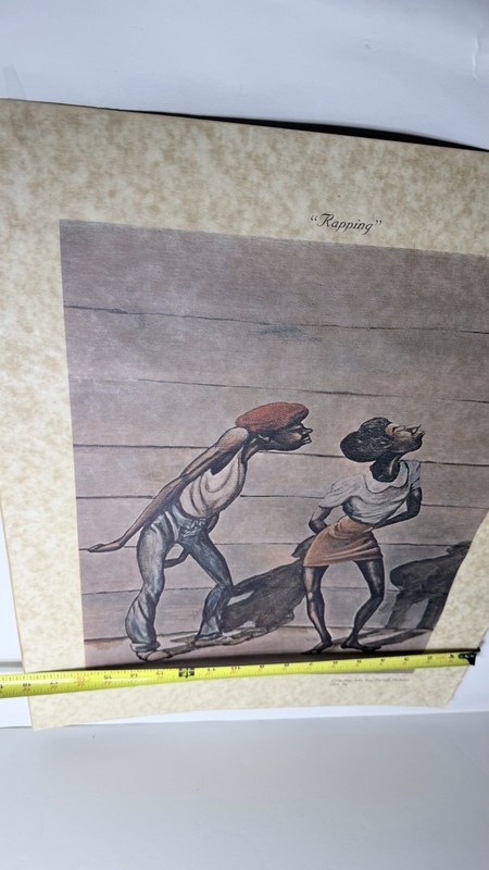 ERNIE BARNES Vintage PRINT "RAPPING" 23" X 18 gallery