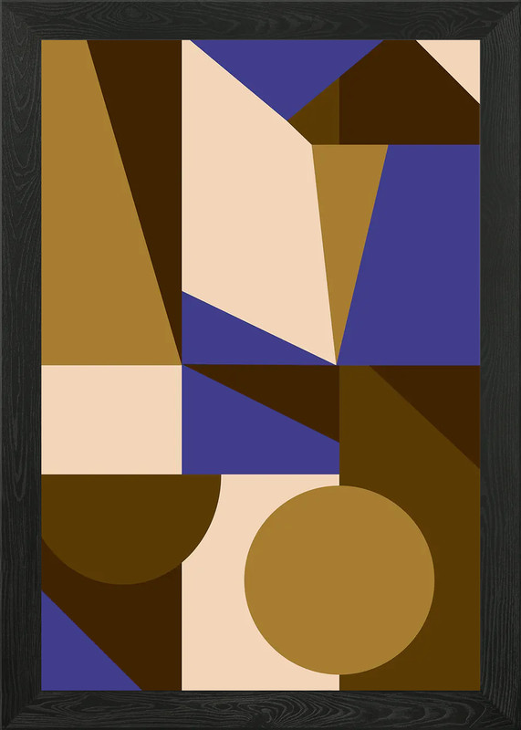 Bold Modern Abstract Geometric Art Framed Wall Art Poster Canvas Print Picture