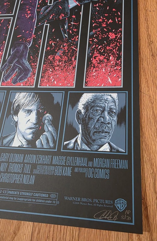 The Dark Knight by Christopher Cox Screenprint Poster Limited Commision Print gallery