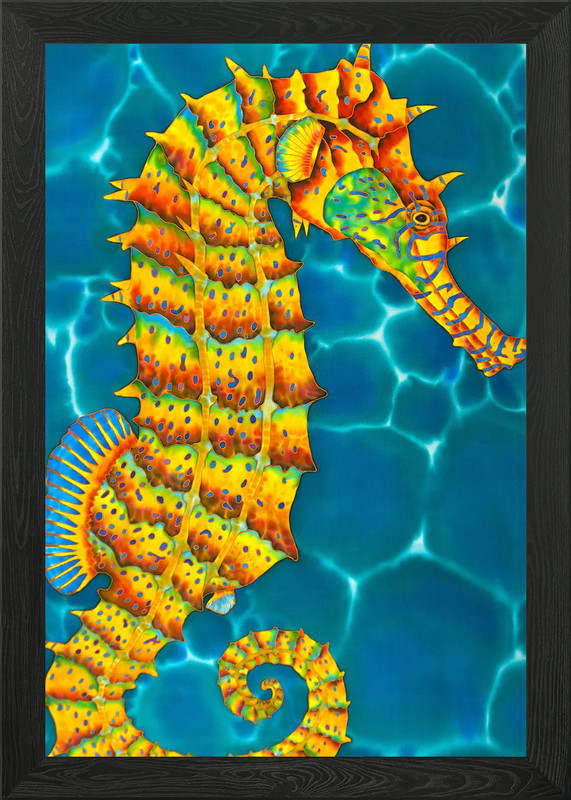 Jamaican Seahorse Framed Wall Art Poster Canvas Print Picture