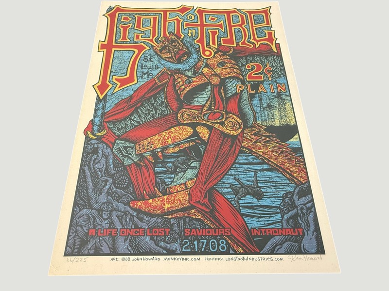 Fight Fire LE Concert Poster by John Howard Signed and Numbered 66/225