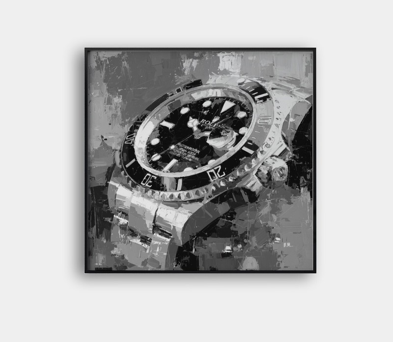Rolex Watch Framed 24×24 Giclée Art Print Ltd 1/25 Signed COA Rombley A34