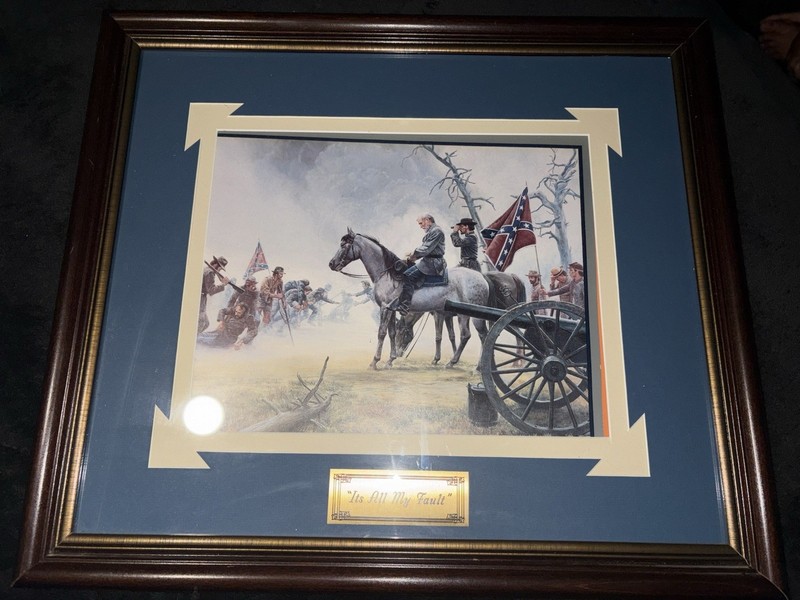 Mort Kunstler – Its All My Fault – Civil War Print – MINT – Framed