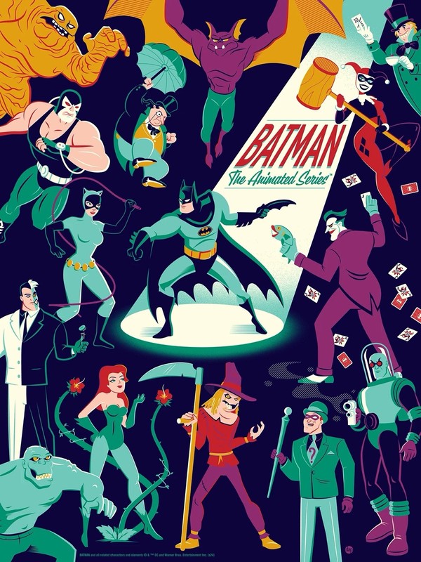Batman: The Animated Series Dave Perillo SOLD-OUT Print Mondo Bottleneck 18×24