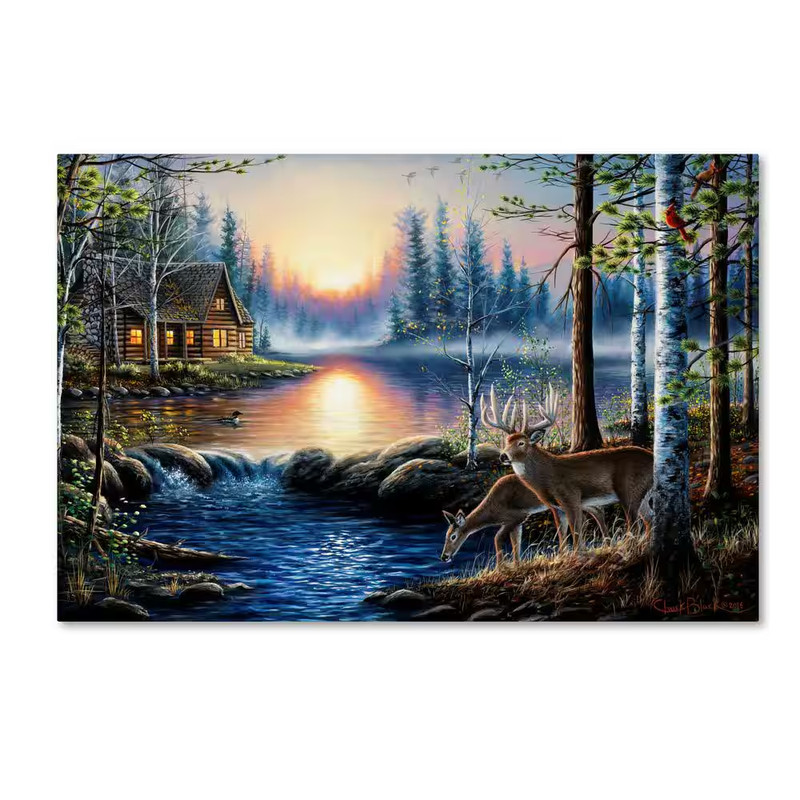 22 In. X 32 In. Total Bliss by Chuck Black Hidden Frame Animal Wall Art