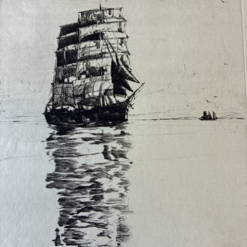 Philip Kappel Etching “In the Caribbean" Sailboat gallery