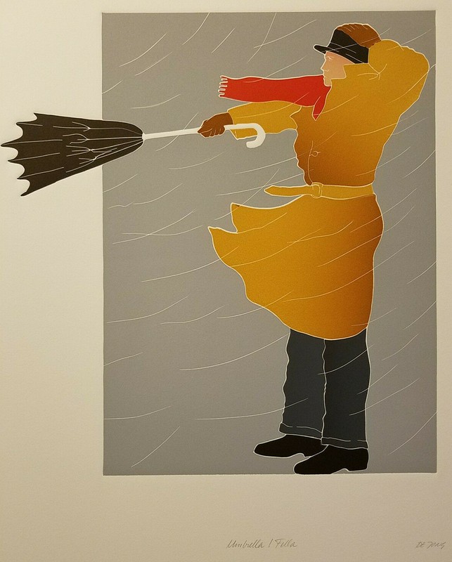 Umbrella! Fella (No Number) by Thom De Jong (70s 80s Dutch NYC Artist)