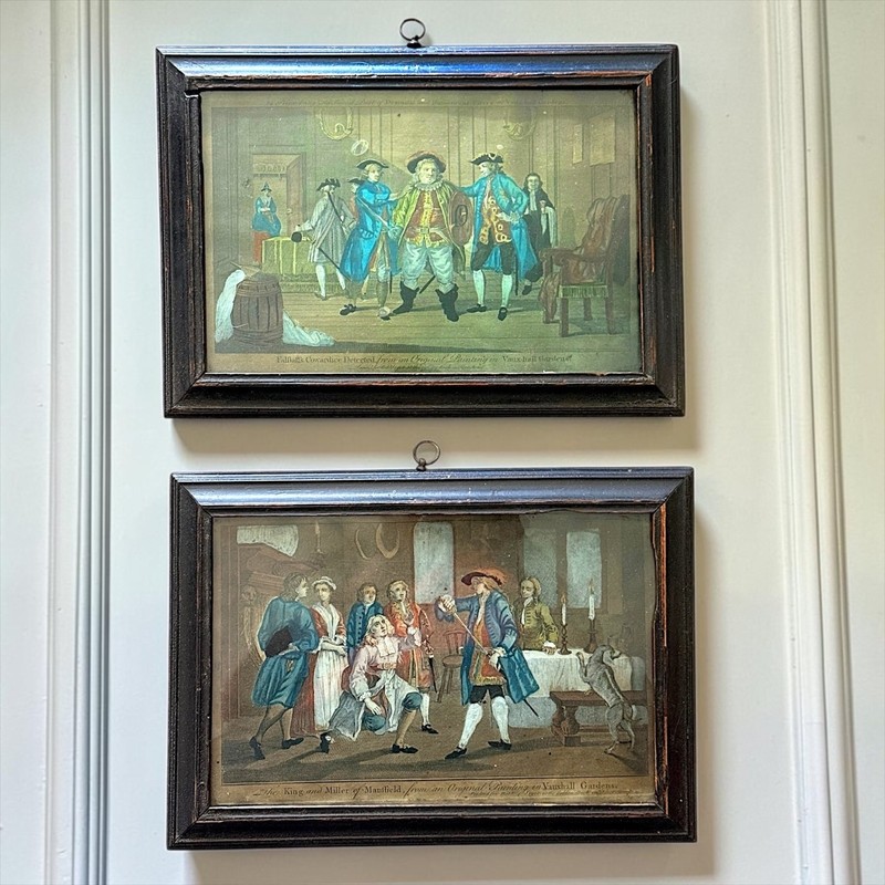 18th Century Hand Colored Georgian R. Sayer Vauxhall Gardens Engravings – a Pair