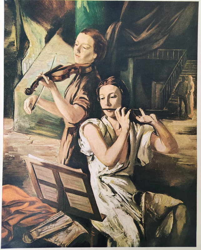 Rehearsal Frederic Taubes Art Women Music Violin Vintage 1938 Magazine Print
