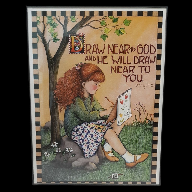 Mary Engelbreit Print Illustration Art 3pc Set Child Bibical Framed 12"×16" READ gallery