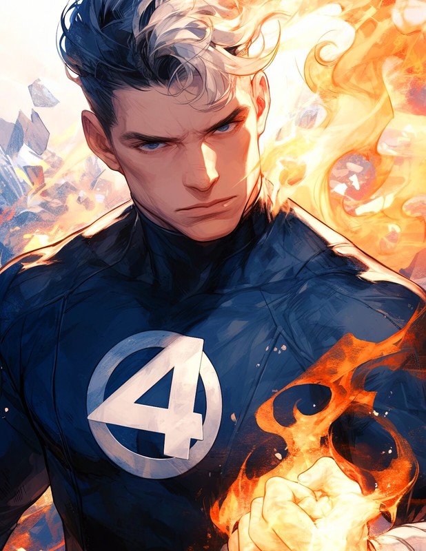 «Johnny Storm» 8.5×11 Fine Art Print Limited to Only 20 Hand-Numbered Copies