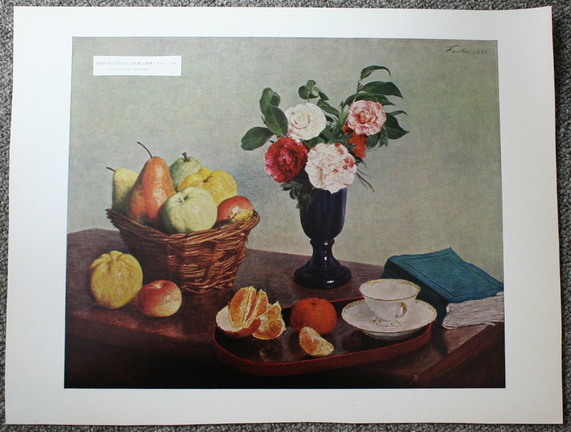 Still Life 1866 Henri Fantin-Latour Flower and Fruit on a Table Art Print