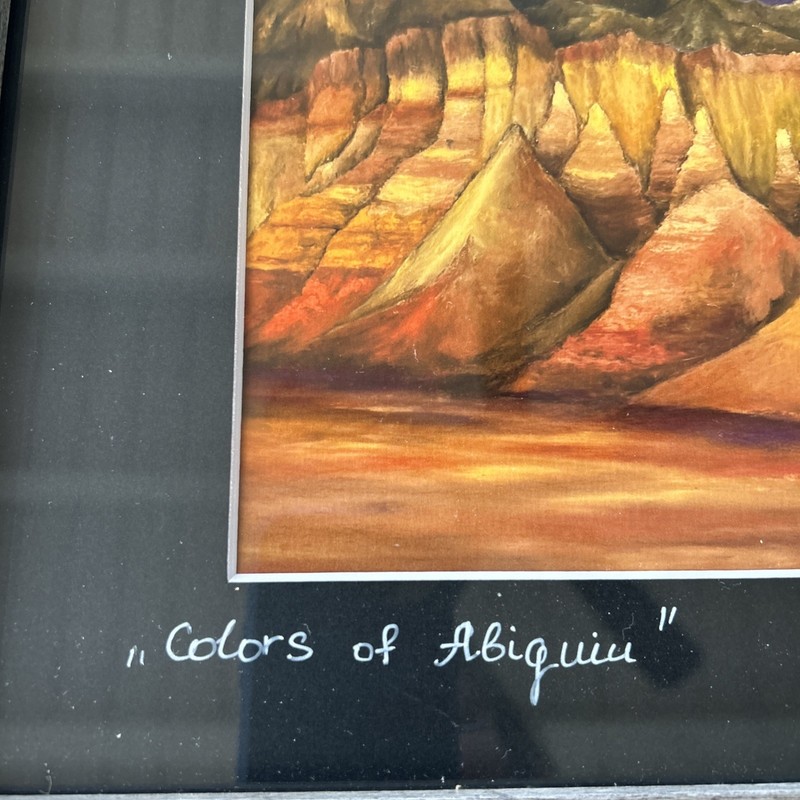 Art Print "Colors Of Albiquiu" New Mexico Signed, Numbered 2/50 Framed 15x12 gallery