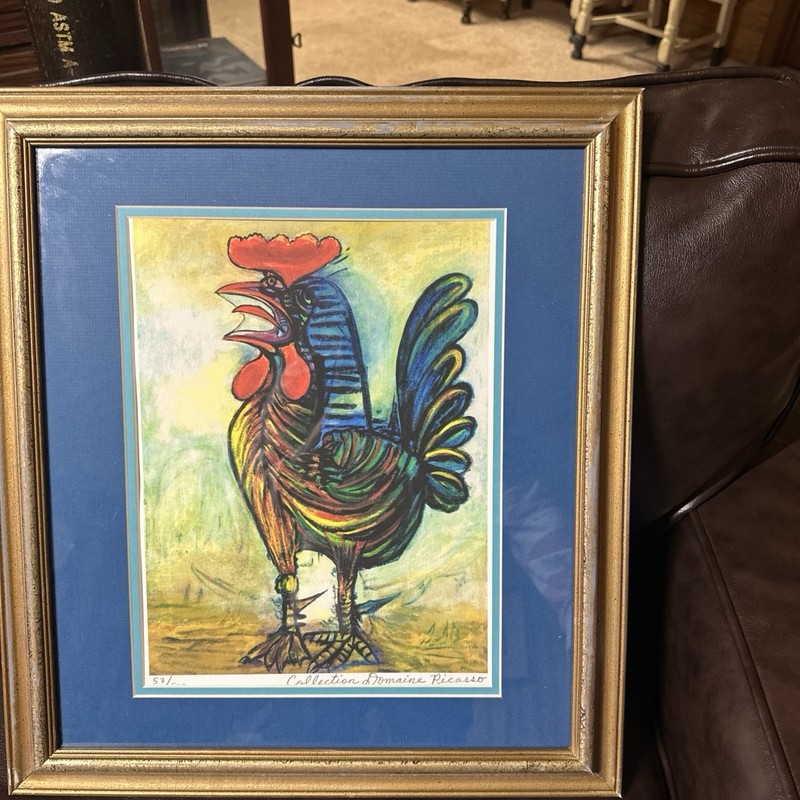 Pablo Picasso THE ROOSTER Estate Signed & Stamped Limited Edition Giclee 26″x20″