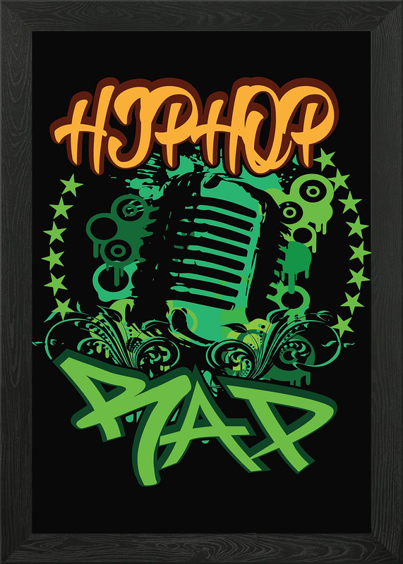 Hip Hop Rap Graffiti Framed Wall Art Poster Canvas Print Picture