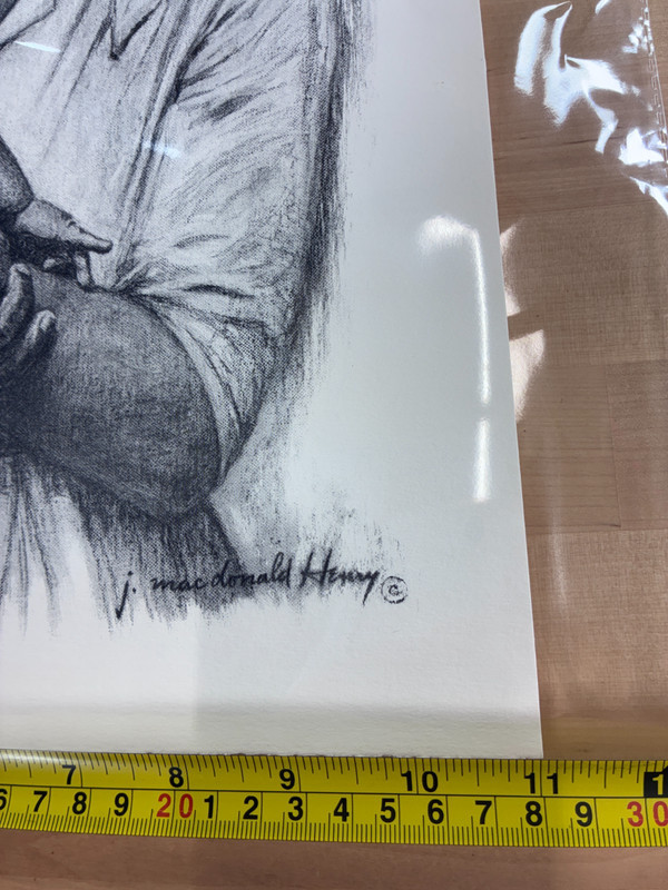 J Macdonald Henry Art Lithograph Madonna and Baby Child Jamaican Vintage 11x17 gallery