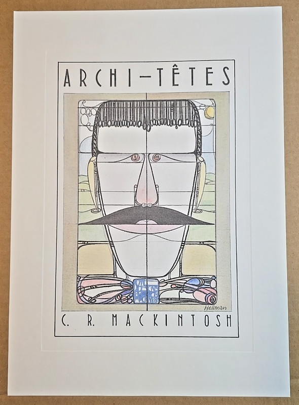 Unframed Lithograph "C.R. Mackintosh" by Louis Hellman - Archi-tetes Series WS9D