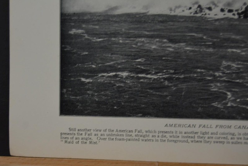 Antique Niagara Falls New York Art Print American Fall Original B&W 1910 gallery