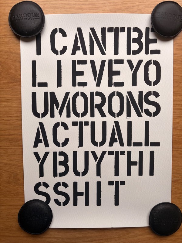 Epi Morons – Numbered Signed 35/50 Screen Print – Banksy Christopher Wool Style